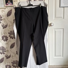 Ladies Navy Blue Bon Marche  Dress Trousers. Size 22 Short Leg.  Used