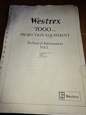 Westrex 7000 35mm Cinema Projector Technical Information Manual