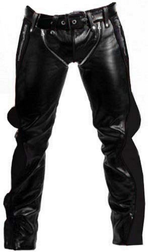 Mens black heavy duty leather - black,