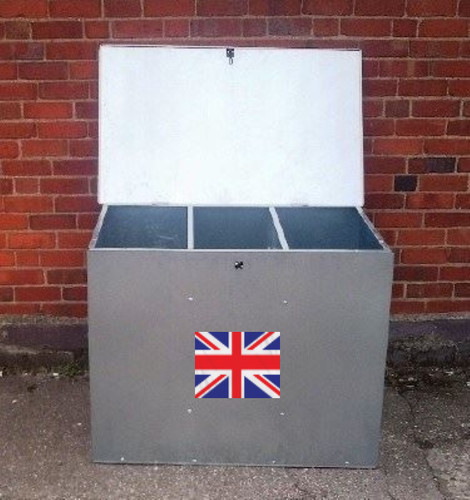 Galvanised storage with three - with,