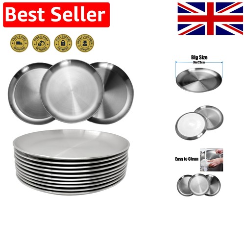Stainless steel plates 10pcs - plates,