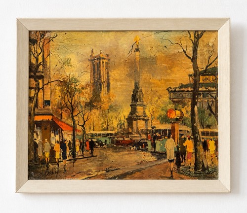 Vintage paris street scene - vintage,
