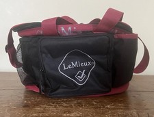 LeMieux Grooming Bag Tough Waterproof Horse Pony Brush Kit Carry All Black Red