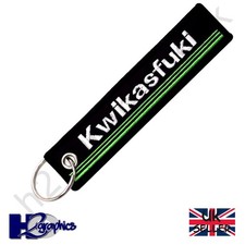 Kwikasfuki Embroidered Keyring Key Chain Fans of Kawasaki Ninja Versys etc