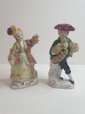 Vintage  Set Of Two Porcelain  Figures Hand Painted.
