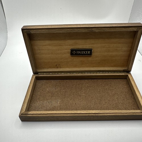 Parker pen box hard wooden - parker,