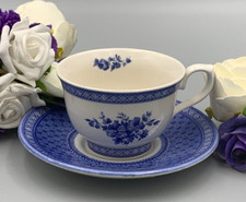 Churchill Out of the Blue - Blue and White Breakfast Cup and Saucer.