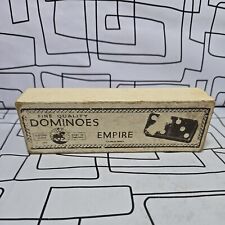 Vintage Dominoes St George Series Quality Imperial 28 Black tiles