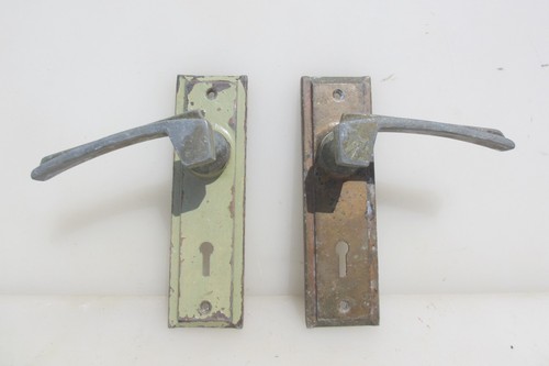 Vintage metal lever door - vintage,