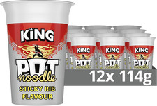 Pot Noodle Sticky Rib King Pot Instant Vegan* Snack Quick to Make Noodles Instan