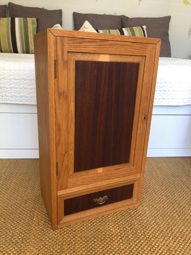Hand crafted oak side cabinet - oak,