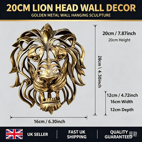 Lion head wall - wall, mounted