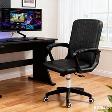 Computer Office Chair,Swivel Chair Height Adjustable Reclining Ergonomic w/ Arms