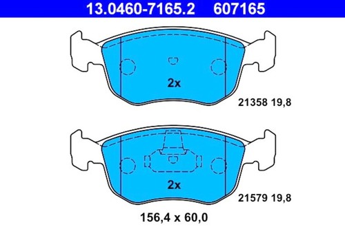 Disc brake pad set ate - disc, fits