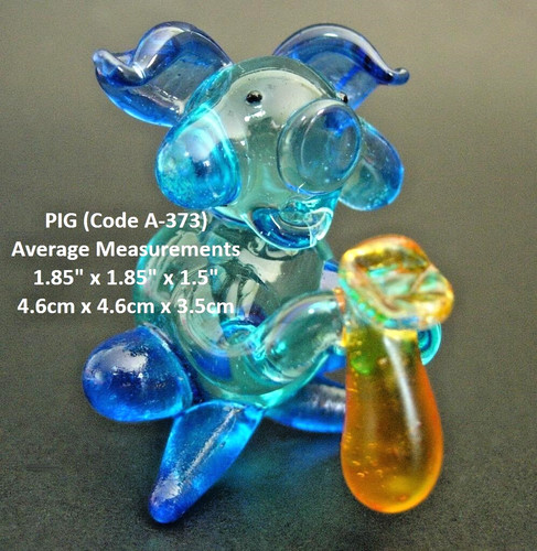 Blown glass pig - blown,