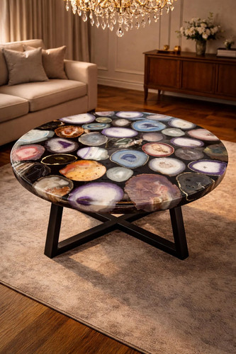Handmade wild agate - wild, round