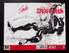 Unique Stan Lee autograph original sketch blank variant Spider-Man #1