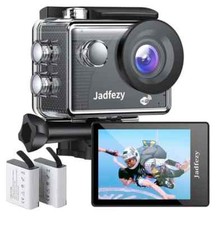 Jadfezy WiFi Action Camera Ultra HD 1080P, 12MP Sports Camera Wide-Angle 2" LCD