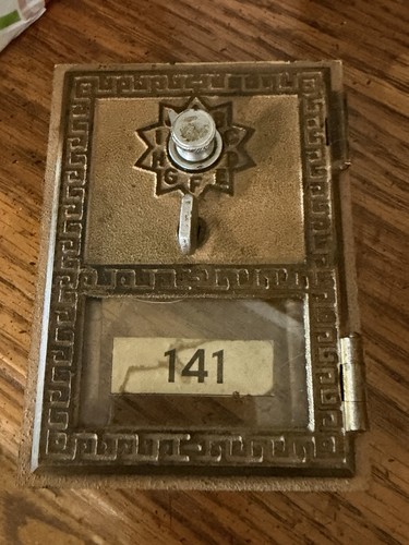 Antique brass post office - antique,