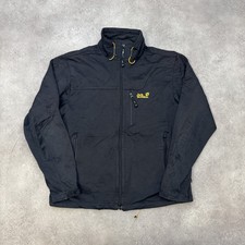 Jack Wolfskin Jacket Mens Large Outdoor Hiking Softshell Fleece, Black