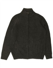 MARKS & SPENCER Mens Cardigan Sweater Medium Khaki Flecked Acrylic MZ06