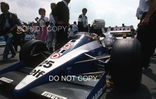 LIGIER JS27 RENE ARNOUX RENAULT 1986 BRITISH GP 35MM SLIDE PHOTOGRAPH
