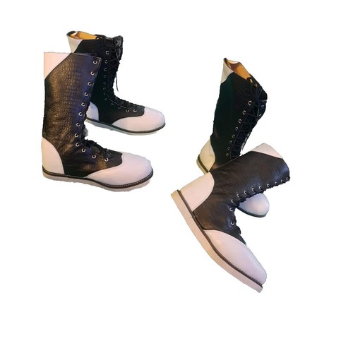 Wrestling long boots white - long, &