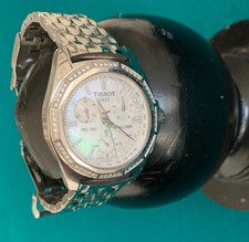 TISSOT PRC100 DIAMOND BEZEL CHRONOGRAPH STEEL LADIES WATCH