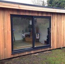 Black on White Sliding Patio uPVC / Patio Doors / 2400mm x 2100mm / BRAND NEW