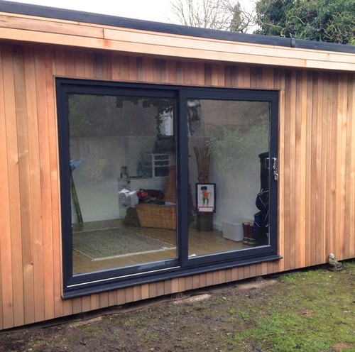 Black white sliding patio - black,