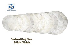 CALF/BUFFALO SKIN WHITE FINISH