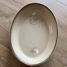 Vintage Denby Memories Serving Dish Oven Ware Oval Brown Beige Stoneware VGC