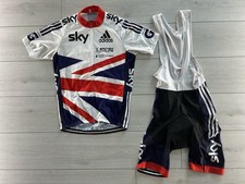 Team Sky Adidas Cycling Bib Shorts And Short Sleeve Jersey Mens Medium