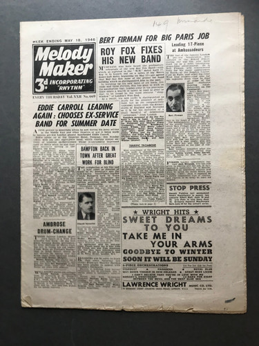 Vintage 1946 melody maker - melody,
