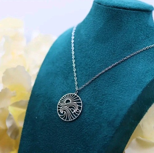 Sun ocean necklace hollow - ocean,