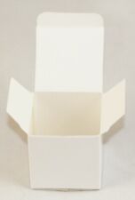 50 White Bomboniere favor wedding gift anniversary lolly box cube 5cm sq BULK