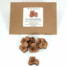 Tractor Shaped Wooden Buttons, Laser Cut, Knitting, Sewing, Crochet, craft ...