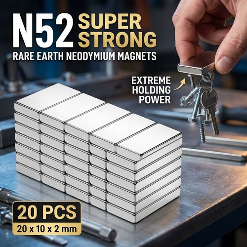 20pcs n52 neodymium bar - n52,