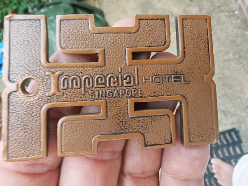 Vintage bronze hotel key - bronze,