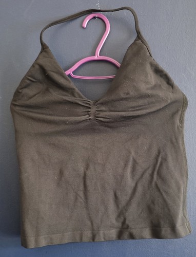 Ladies black halter neck - black,