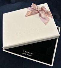 Pandora Empty Presentation Gift Box with Pink Ribbon Detailing