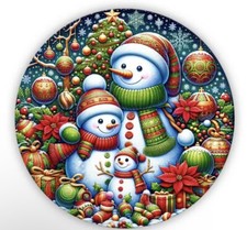 Festive Snowman Family Wreath
