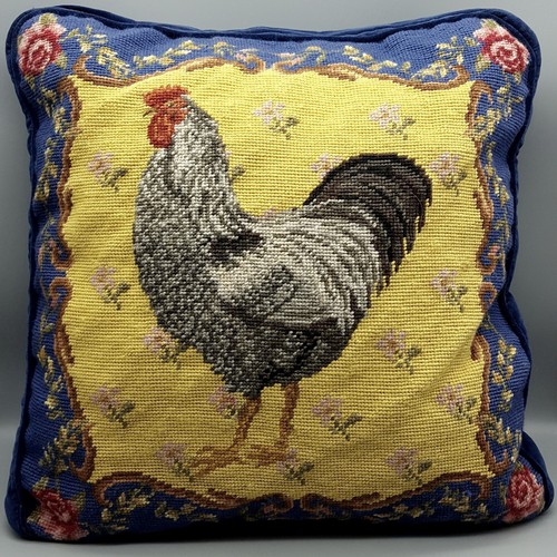Needlepoint pillow silver - needlepoint,