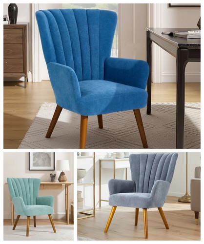 Modern velvet accent - modern, chair