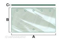 For CASE IH L Cab Lower Rear Window Glass 384,385,484,485,585,684,685,785,885
