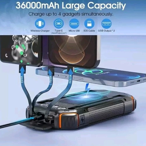 Solar power bank - bank, 36000mah