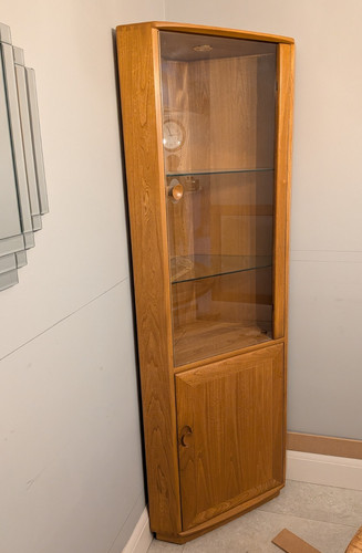 Ercol corner display cabinet - ercol,