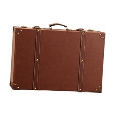 Vintage Style Suitcase with Handle Organiser Case Carry on Suitcase Wood Storage