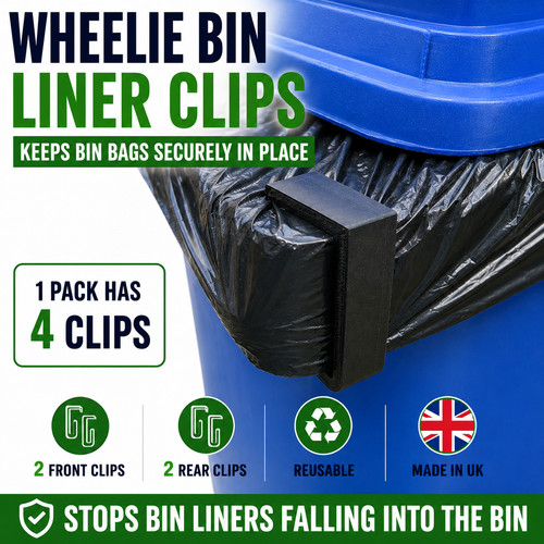 Wheelie bin liner clips - wheelie, |