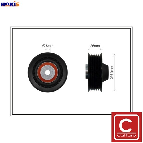 Deflectionguide pulley vribbed - deflectionguide,